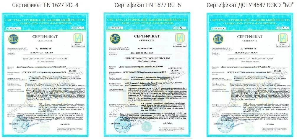 сертификаты