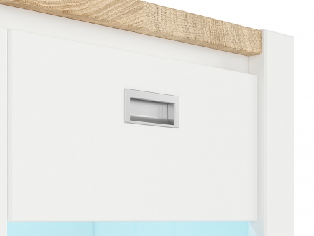 Витрина Dreviso REG1D1W/95/123, белый/дуб вестминстер/белый