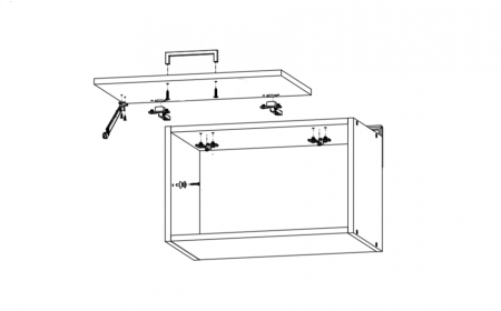 Шкаф кухонный навесной Junona Line GO/60/30, белый/белый глянец