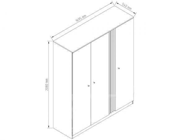 Шкаф Тео 3Д Світ Меблів