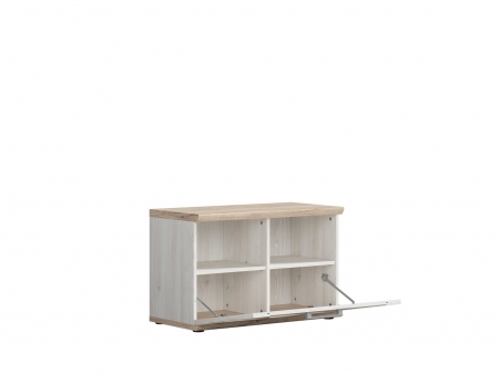 Тумба для обуви Romance SFK1D, лиственница sibu светлая/дуб санремо светлый