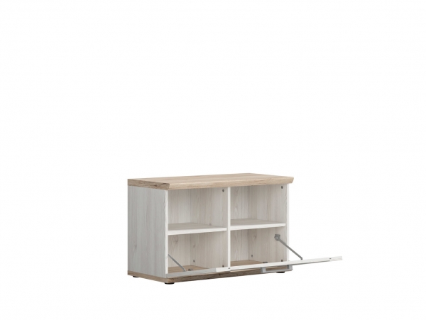 Тумба для обуви Romance SFK1D, лиственница sibu светлая/дуб санремо светлый