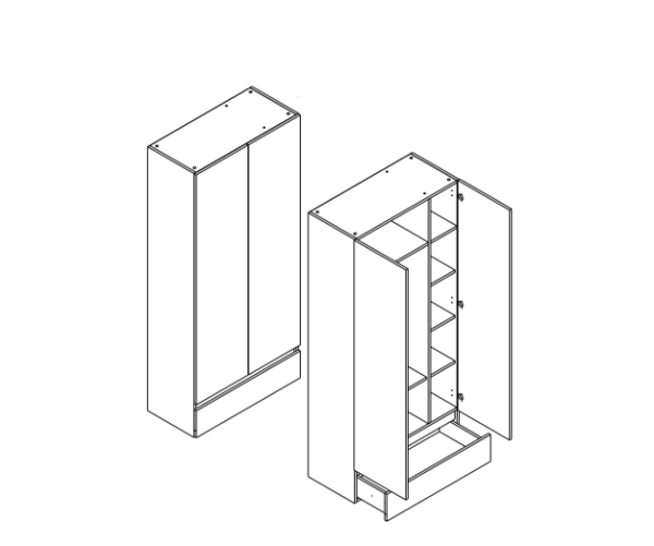 Пенал надставка Анси REG2D1S Гербор