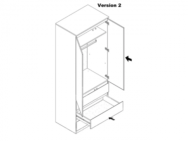 Шкаф Мия 2Д3Ш Світ Меблів