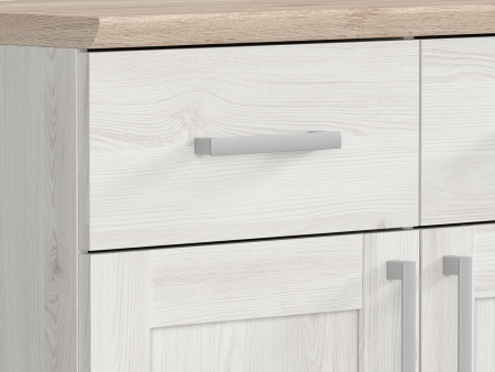 Комод Romance KOM3D3S, лиственница sibu светлая/дуб санремо светлый