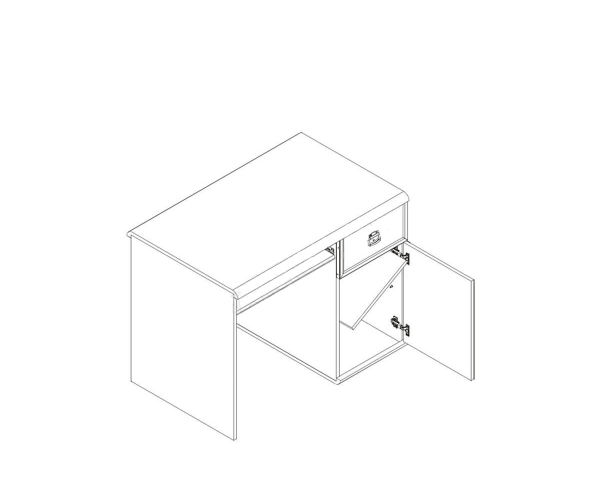Стол письменный Индиана JBIU1D1S/120 БРВ Украина, дуб шуттер