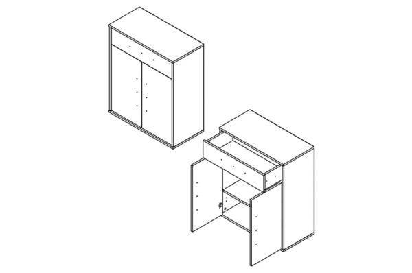 Тумба Агата KOM2D1S Гербор