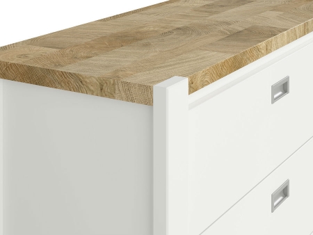 Комод Dreviso Baby KOM3S, белый/дуб вестминстер/белый дуб