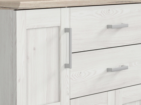 Комод Romance KOM4D2S, лиственница sibu светлая/дуб санремо светлый