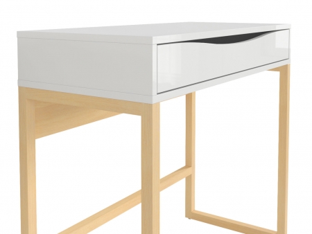 Стол журнальный Pori TOL, белый глянец/дуб польский