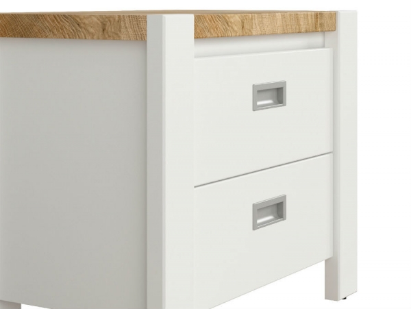 Тумба Dreviso KOM2S, белый/дуб вестминстер/белый дуб