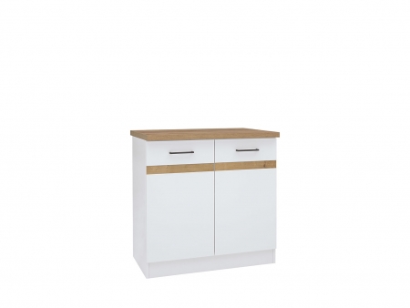 Тумба кухонная Junona Line D2D/80/82, белый глянец