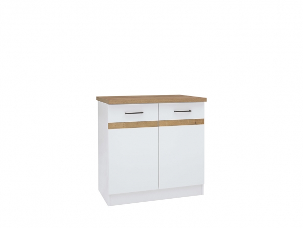 Тумба кухонная Junona Line D2D/80/82, белый глянец