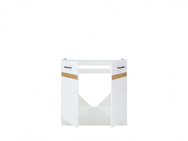Тумба под мойку Junona Line DK2D/80/82, белый глянец
