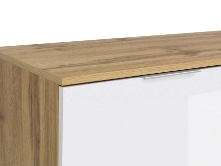 Тумба Zele KOM4D, дуб вотан/белый глянец