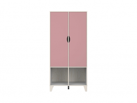 Шкаф Stanford SZF2D, серый/розовый
