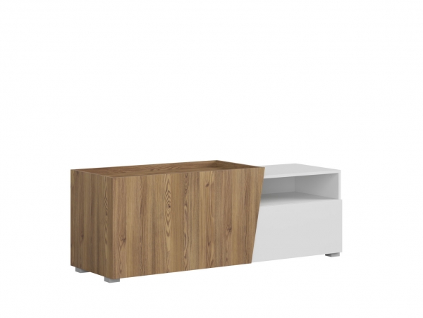 Тумба ТВ Rauma RTV2B, белый/лиственница sibu золотая