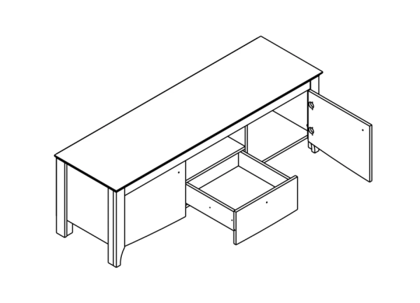 Тумба ТВ Карина RTV2D1S Гербор