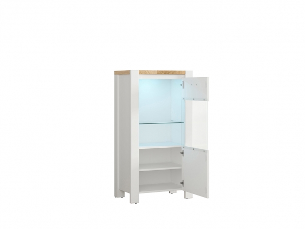 Витрина Dreviso REG1W/65/123, белый/дуб вестминстер/белый