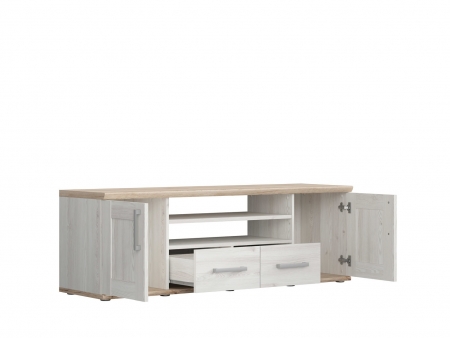 Тумба ТВ Romance RTV2D2S, лиственница sibu светлая/дуб санремо светлый