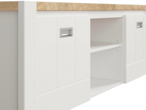 Тумба ТВ Dreviso RTV2D/160, белый/дуб вестминстер/белый