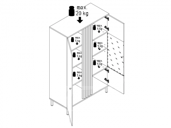 Витрина Тео 2Д СК Світ Меблів
