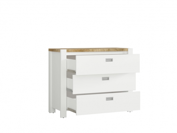 Комод Dreviso Baby KOM3S, белый/дуб вестминстер/белый дуб
