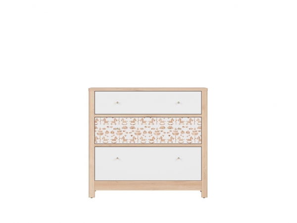 Комод Timon KOM3S, бук iconic, белый