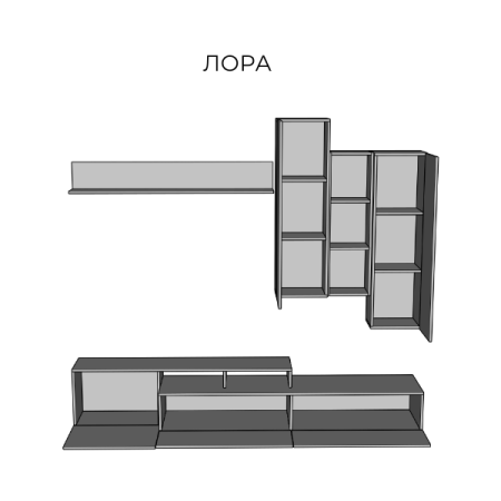 Стенка Лора 2 Світ Меблів