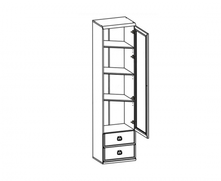 Витрина Индиана JWIT1D2S/50 БРВ Украина, дуб шуттер