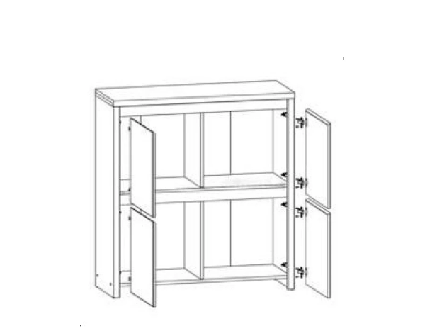 Тумба Каспиан KOM4D БРВ Украина, дуб сонома