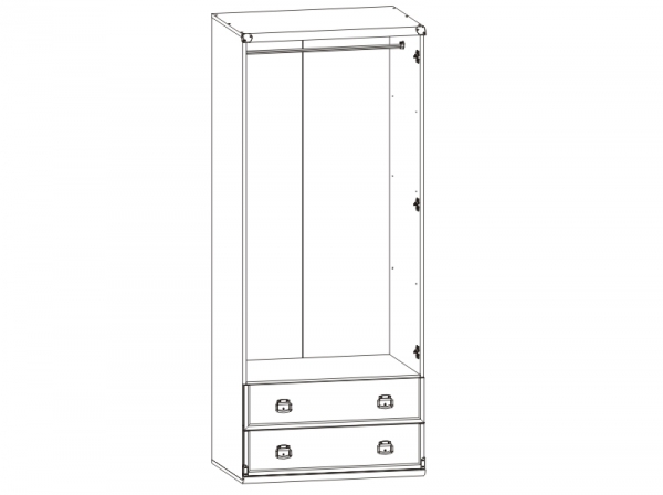 Шкаф Индиана JSZF 2D2S/80 БРВ Украина, дуб шуттер