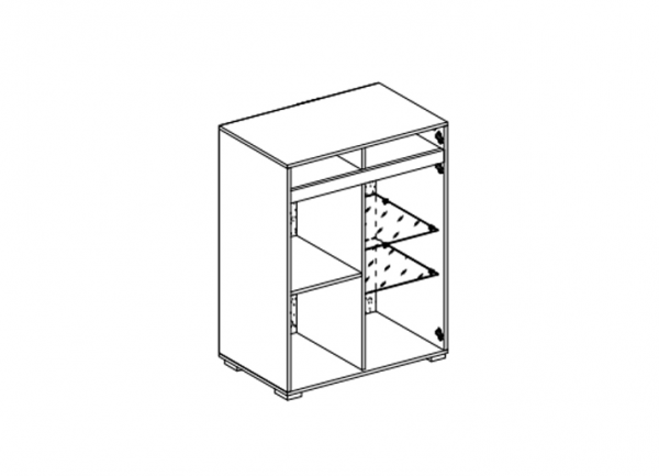 Тумба Бьянко 2Д СК Світ Меблів