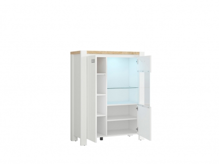 Витрина Dreviso REG1D1W/95/123, белый/дуб вестминстер/белый