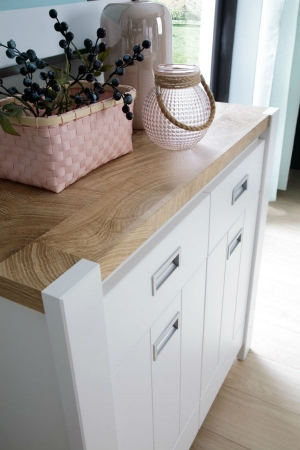 Тумба Dreviso Baby KOM2D2S, белый/дуб вестминстер/белый дуб