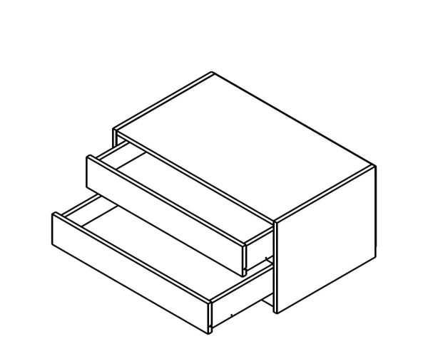 Тумба Сара KOM2S Гербор (до шкафа-купе 160)