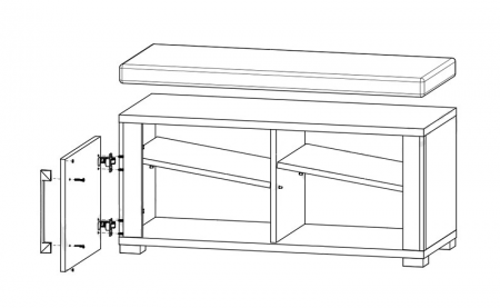Тумба для обуви GO REG1D/4/9 BRW Польша