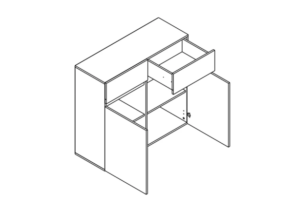 Тумба Лондон KOM2D2S Гербор