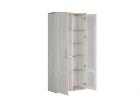 Витрина Romance REG1D1W, лиственница sibu светлая/дуб санремо светлый