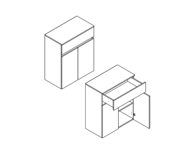 Тумба Анси KOM2D1S Гербор