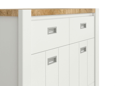 Тумба Dreviso Baby KOM2D2S, белый/дуб вестминстер/белый дуб