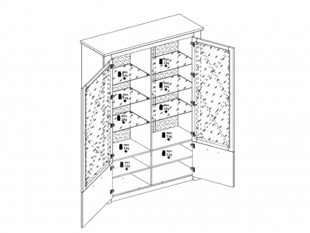 Пенал Эшли 2Д2В Світ Меблів