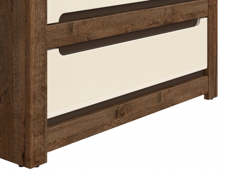 Шкаф Ruso SZF2D1S, дуб april/перламутровый глянец