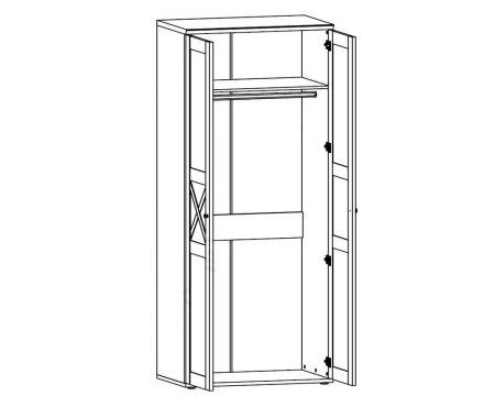 Шкаф платяной Тина SZF2D Гербор