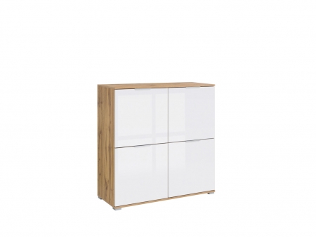 Тумба Zele KOM4D, дуб вотан/белый глянец