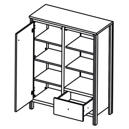 Комод Чос KOM1D1S Гербор