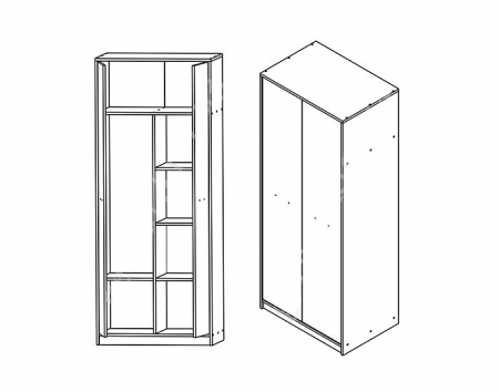 Шкаф комбинированный Непо SZF2D Гербор