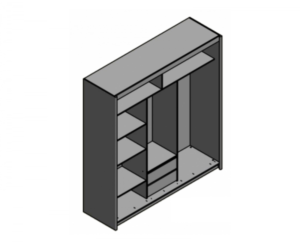 Шкаф-купе Марио 220 Гербор, дуб сонома