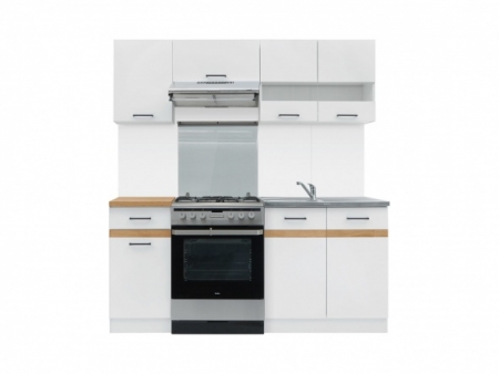 кухня junona line 180 brw белый глянец