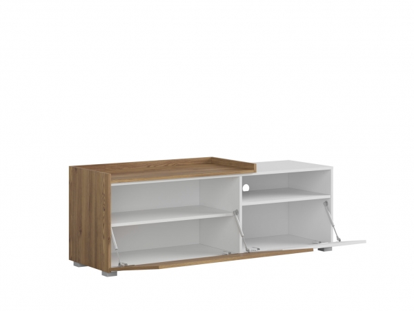 Тумба ТВ Rauma RTV2B, белый/лиственница sibu золотая